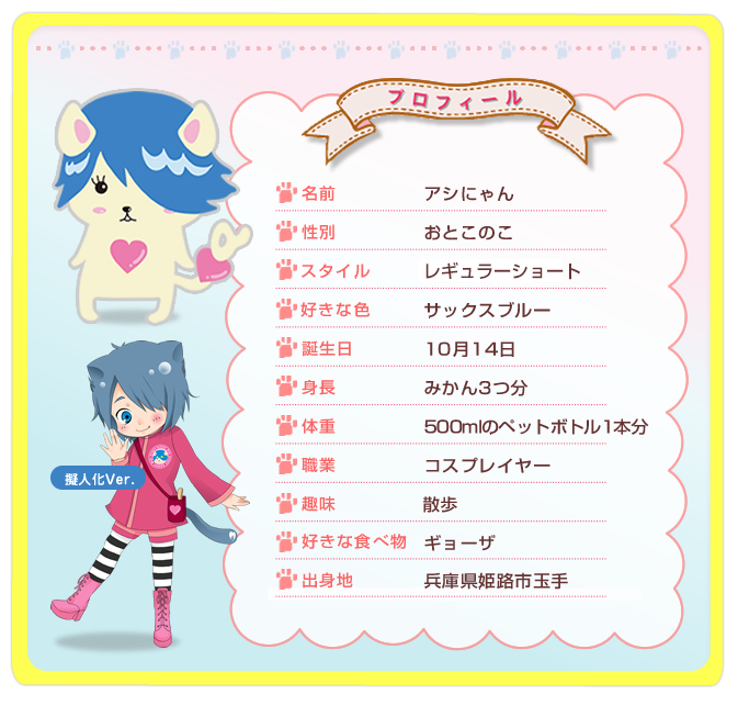 アシにゃんプロフィール