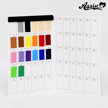 2wayレオタード生地(光沢なし)　カラーサンプルブック(20色)