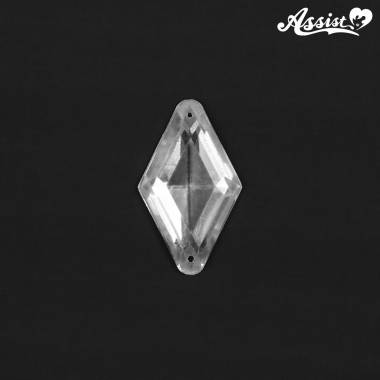クリスタルパーツ　菱形　1個　クリア　タイプA