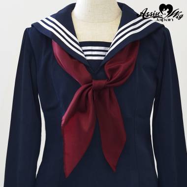 【在庫限り】女学生ネクタイ　ディープレッド