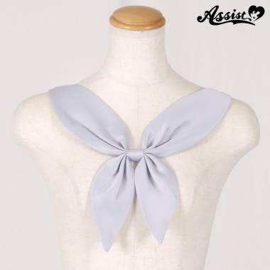 スカーフ風リボン　グレー