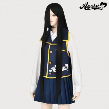 フロントボリュームロング　ブラック　1B