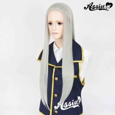 【在庫限り】オールバックロング　ホワイトシルバー　60