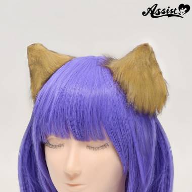 形が変わる獣耳　2個入り　ライトブラウン