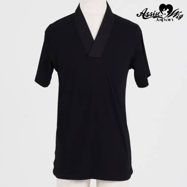 半衿Tシャツ(半袖)　ブラック