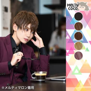 マッシュカールショート　メルティブラック