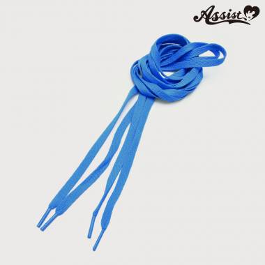 スニーカー用靴紐　160cm　8mm幅　(平紐)　ブルー
