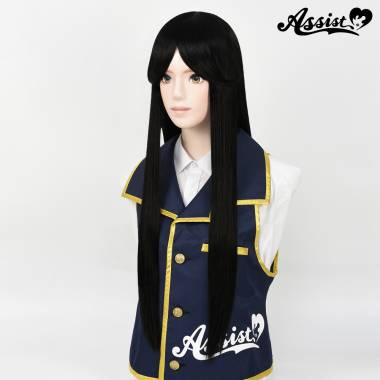 ロング　つむじ*型　ブラック　1B