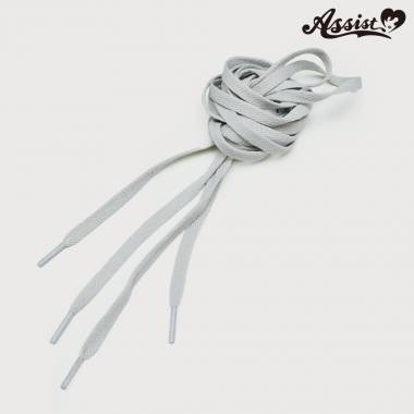 スニーカー用靴紐　160cm　8mm幅　(平紐)　グレー